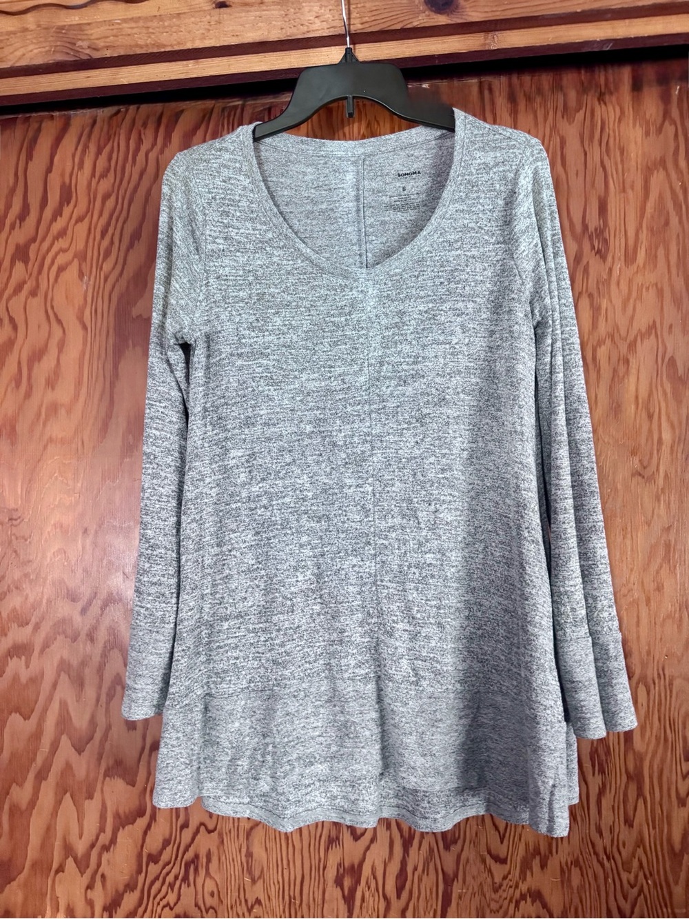 Sonoma Heather Gray V-Neck Long Sleeve Tunic